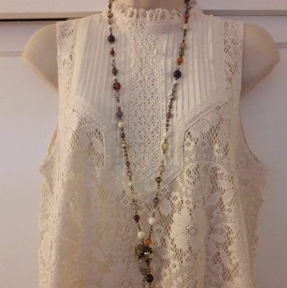 Kimchi Blue Cream Lace Victorian Top